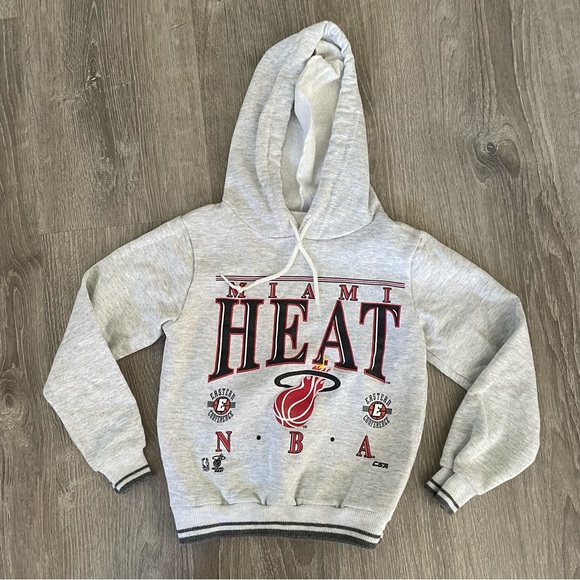 NBA Miami Heat Basketball Kids Pullover Hoodie Sweatshirt Size 7 Made in USA - Picture 1 of 6